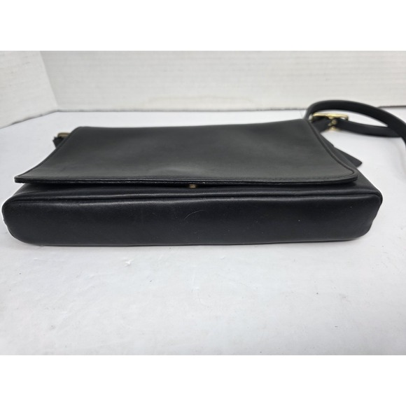 Vintage Coach Legacy West Demi Flap Shoulder Bag In Black Leather G33-9599 - Picture 3 of 7